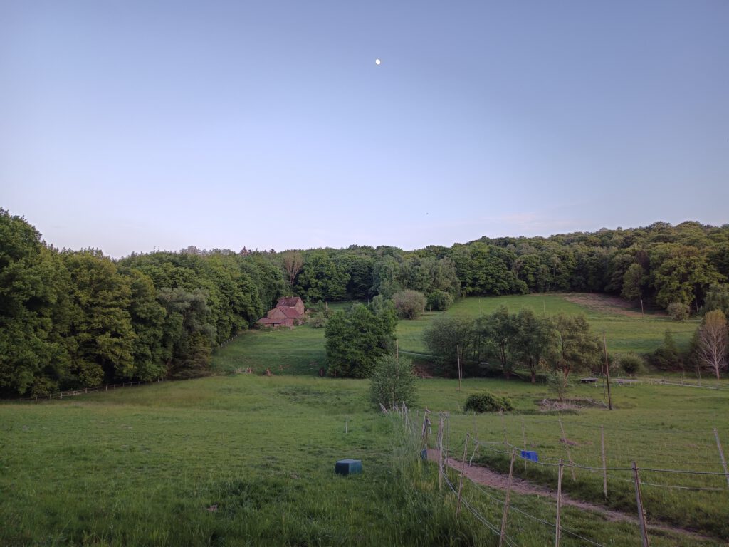 Blick über das idyllische Wannebachtal in Dortmund.